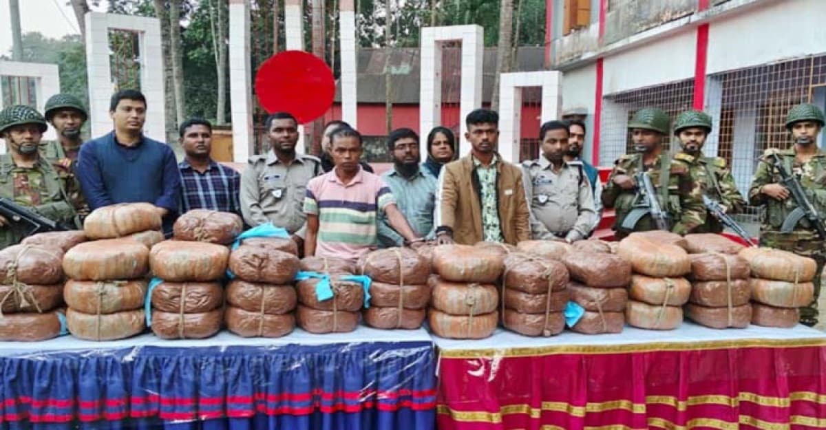 গৌরীপুরে যৌথবাহিনীর অভিযানে ১৪২ কেজি গাজাসহ আটক-২