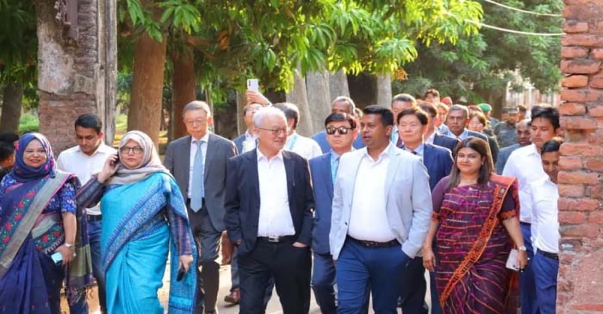 সোনারগাঁ পানাম সিটি পরিদর্শনে দক্ষিণ কোরিয়ার ২৫ সদস্যের প্রতিনিধি দল