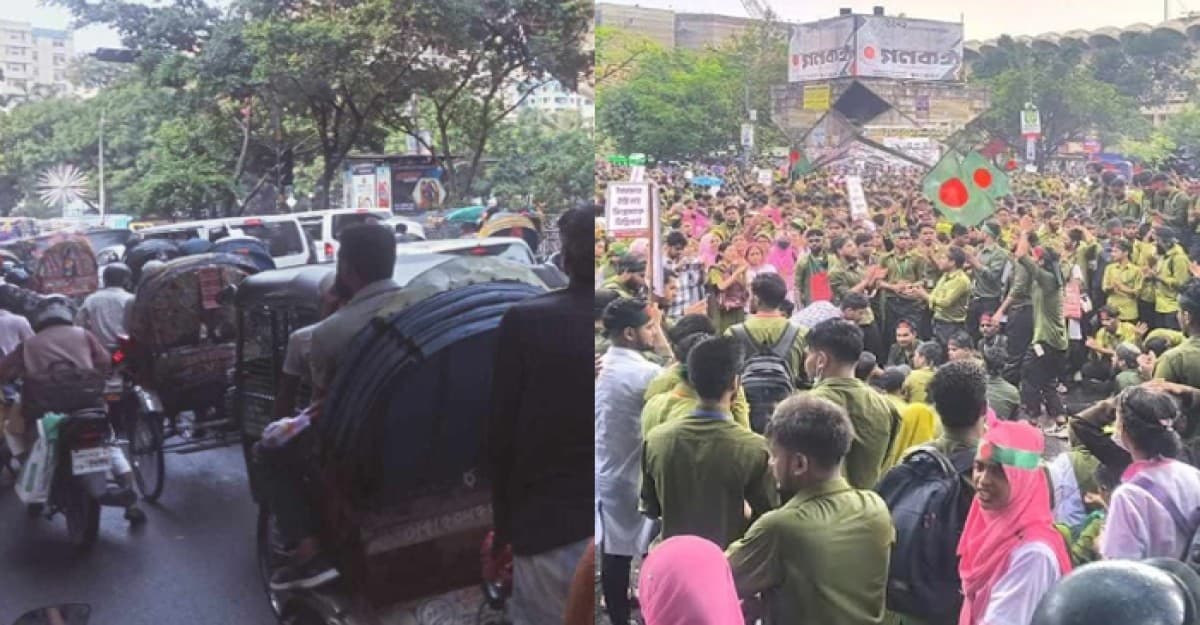 নার্সিং-জবি শিক্ষার্থীদের অবরোধে অচল রাজধানী