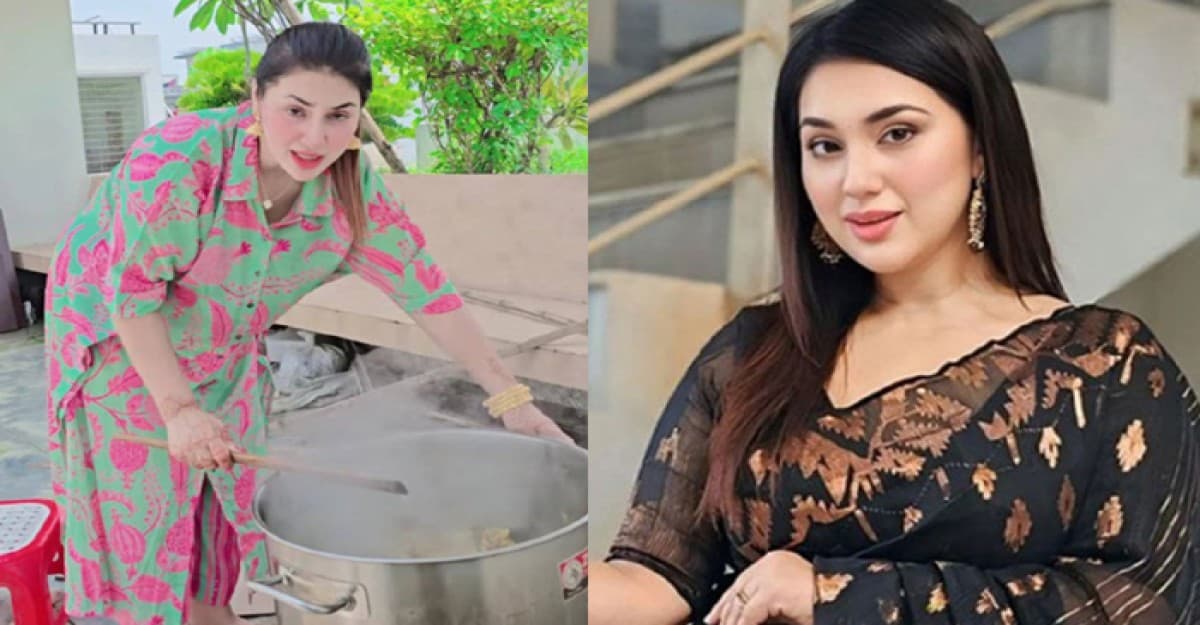 বিশেষ মানুষের জন্য কোরবানির মাংস রান্না করলেন অপু বিশ্বাস