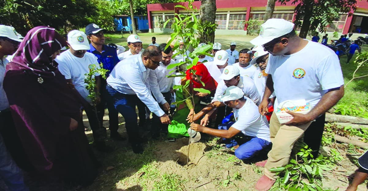 শরীয়তপুরে বনজ, ফলদ ও ঔষধি বৃক্ষরোপণ কর্মসূচির উদ্বোধন