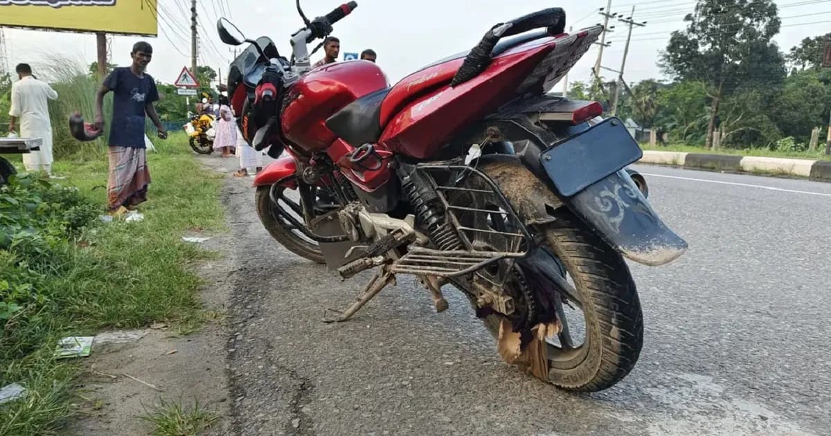 স্বামীর মোটরসাইকেলের চাকায় ওড়না প্যাঁচিয়ে প্রাণ গেল স্ত্রীর