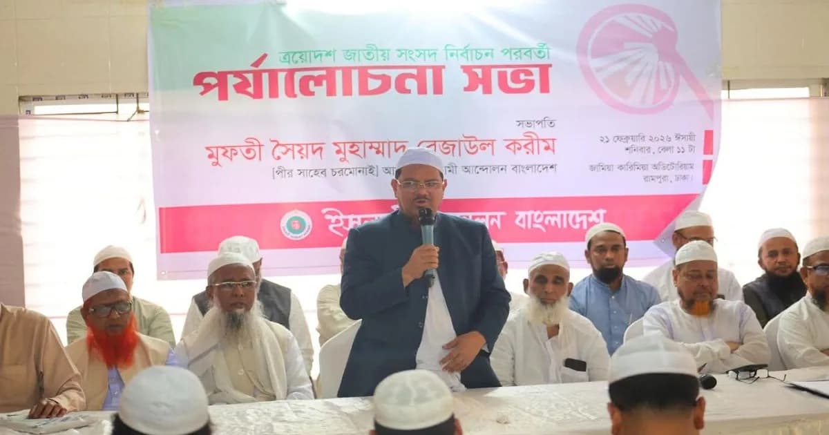 ত্রয়োদশ সংসদ নির্বাচন জাতির কপালে কলঙ্কতিলক: চরমোনাই পীর