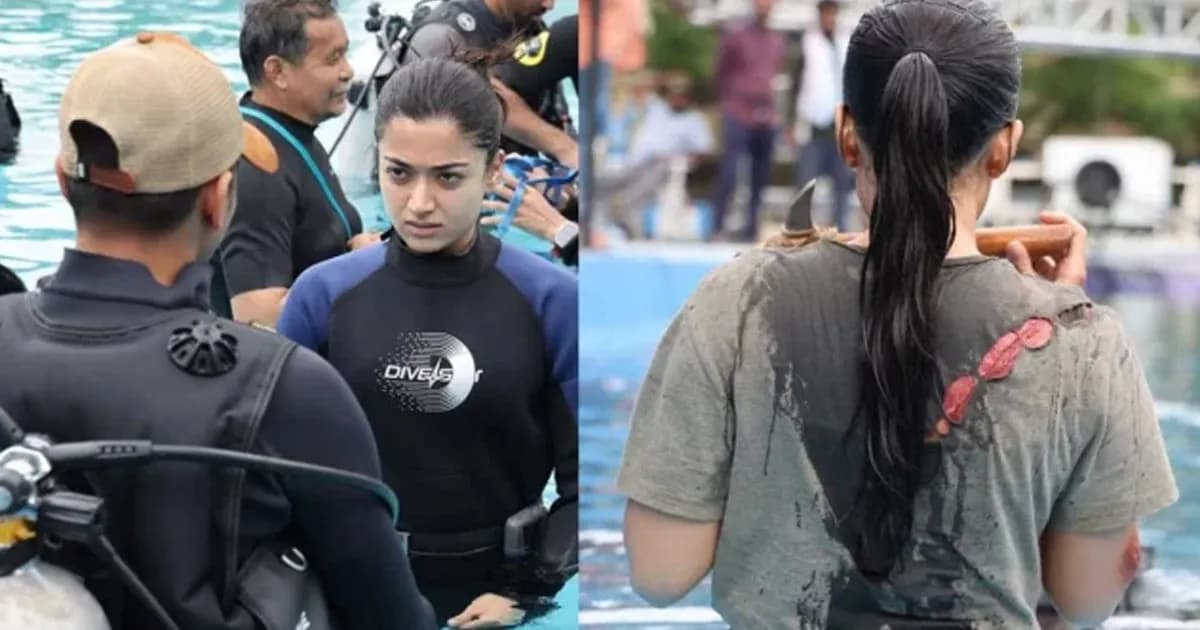 পানির নিচে ২০ ঘণ্টার শুটিংয়ে রাশমিকা, গড়লেন নতুন নজির