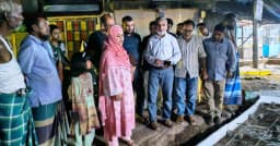 নেত্রকোণায় রাত ১১টায় শিশুকন্যাকে নিয়ে সড়ক পরিদর্শন