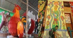 নববর্ষের শোভাযাত্রায় প্রস্তুত চারুকলা, সকাল ৯টায় শুরু হবে বর্ণাঢ্য আয়োজন