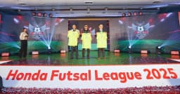 নেইমারের স্বাক্ষরিত জার্সি হাতে জামাল ভূঁইয়া উদ্বোধন করলো Honda Futsal League