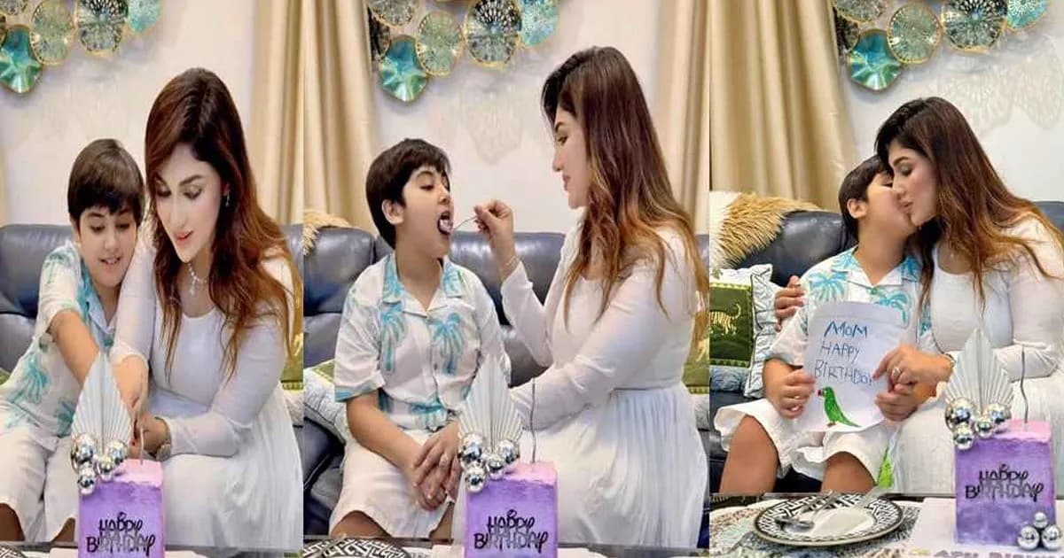 ছেলের সঙ্গে কেক কেটে জন্মদিন পালন অপু বিশ্বাসের