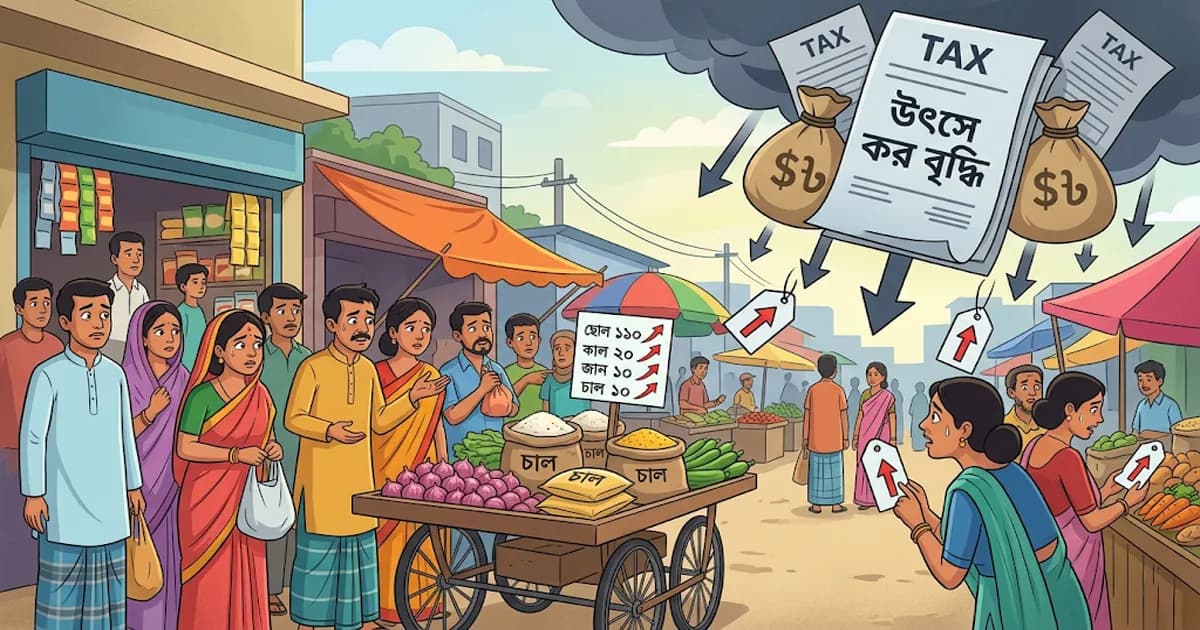 উৎসে কর বাড়ানোর পরিকল্পনায় বাড়ছে নিত্যপণ্যের দাম নিয়ে আশঙ্কা