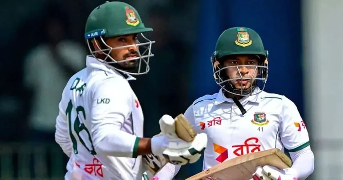 মুশফিক-লিটনের ৮৮ রানের জুটিতে বাংলাদেশের লিড ২৪৯