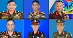 সেনাবাহিনীর উচ্চপর্যায়ে আরও ৬ পদে রদবদল