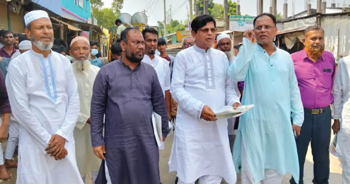কাপাসিয়ায় বিএনপি নেতা হাসেম চৌধুরীর গণসংযোগ