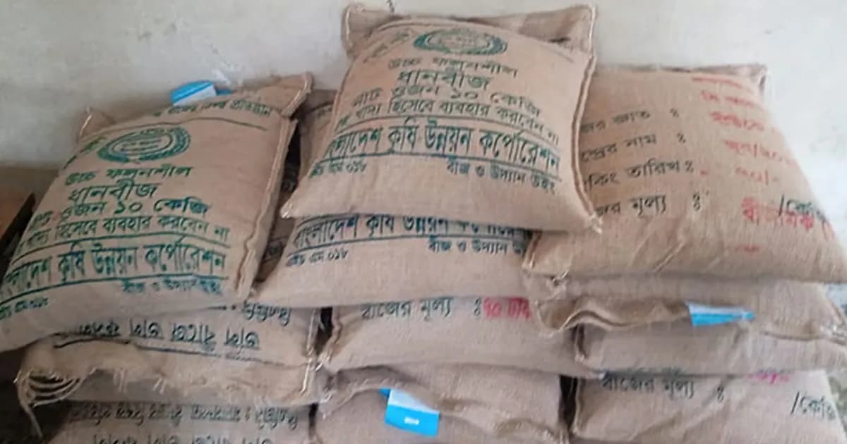 কৃষকের জন্য বরাদ্দ ধানের বীজ মিলল জামায়াত নেতার মাদ্রাসায়