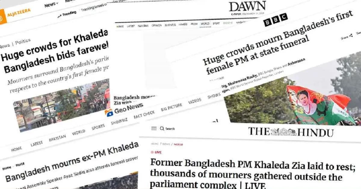 আন্তর্জাতিক অঙ্গনে খালেদা জিয়ার জানাজায় জনসমুদ্রের খবর