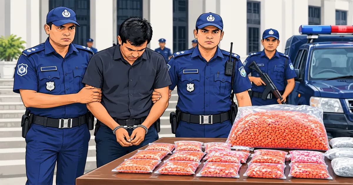 আদালতের মাদক ধ্বংসের দায়িত্বে থাকা পুলিশ সদস্য ইয়াবাসহ গ্রেপ্তার
