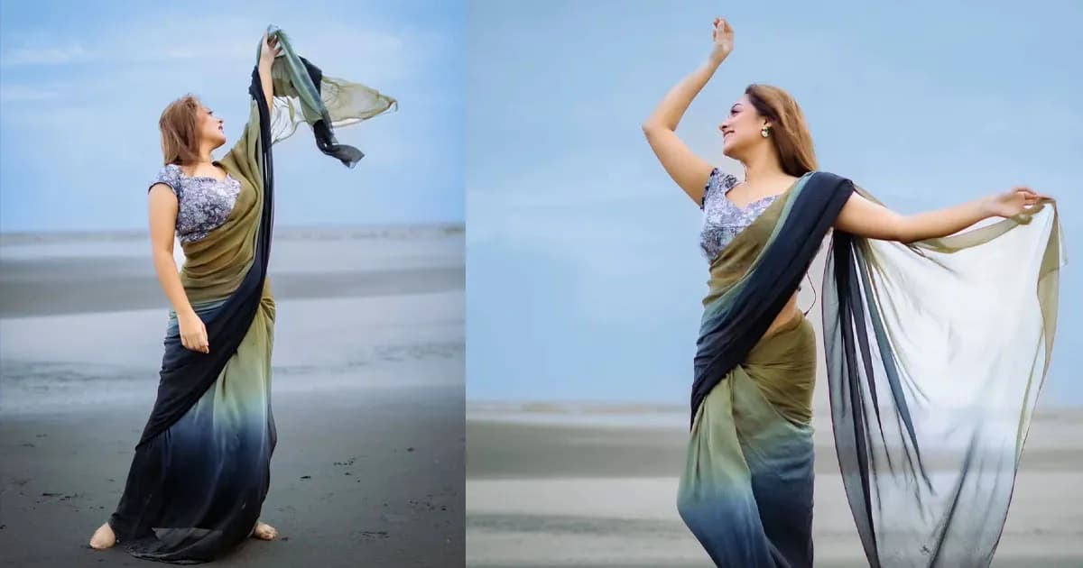 সমুদ্রপাড়ে দীঘির রূপের ঝলক, ছবিতে মুগ্ধ নেটিজেনরা