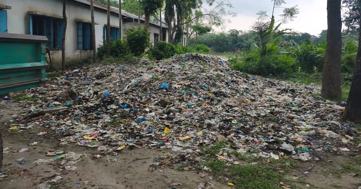 দুর্গন্ধে বিপর্যস্ত বঙ্গতাজ তাজউদ্দীন স্কুলের শিক্ষার্থীরা