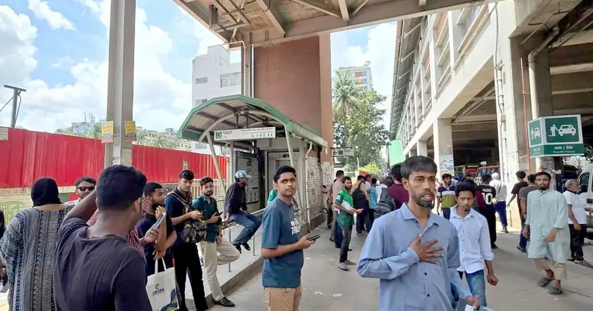 মিরপুর-১০ মেট্রোরেল স্টেশনের নিচে বোমাসদৃশ বস্তু, ঘিরে রেখেছে পুলিশ