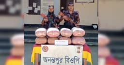 লালমনিরহাট সীমান্তে ভারতীয় গাঁজা জব্দ