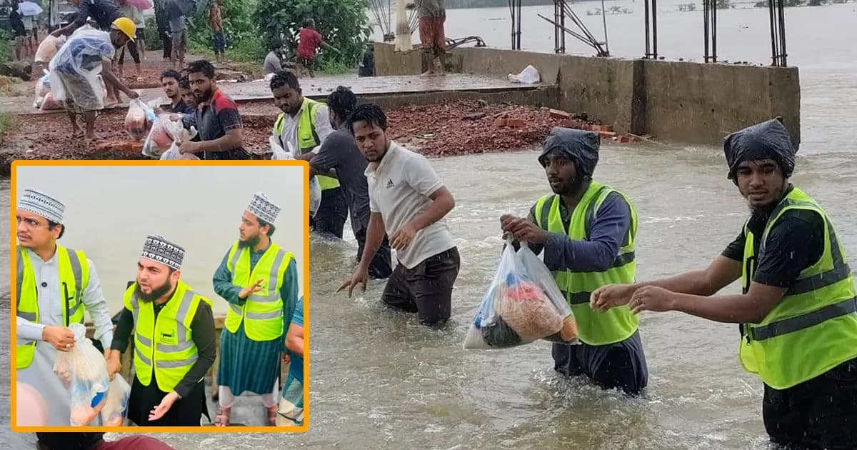 চট্টগ্রামে বন্যাদুর্গত মানুষের পাশে আন নুসরা ফাউন্ডেশন