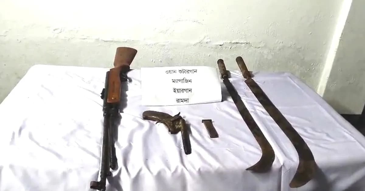 জয়পুরহাটে ডাকাতবিরোধী অভিযানে ওয়ান শুটারগান ও রামদা উদ্ধার