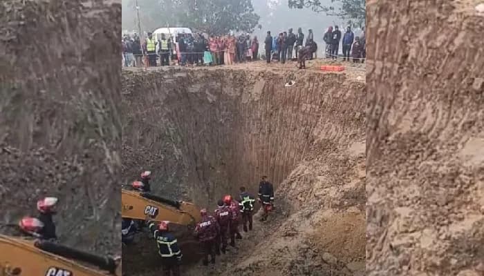 গর্তটির গভীরতা প্রায় ২০০ ফুট, শিশুকে উদ্ধারে চলছে শ্বাসরুদ্ধকর অভিযান