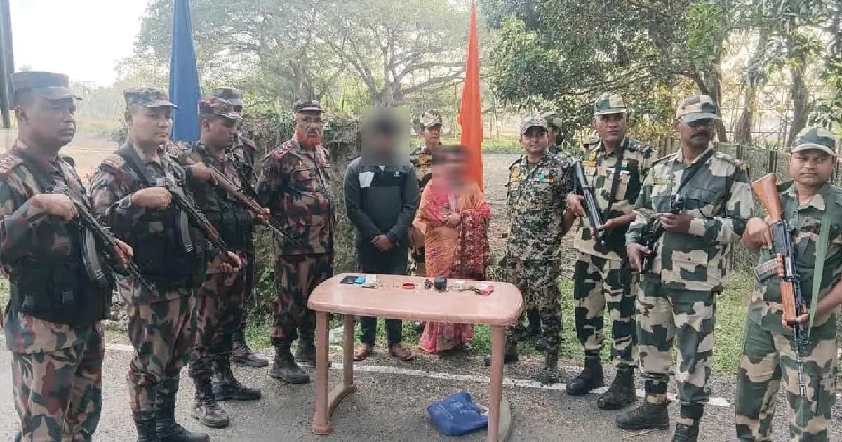 রাতের আঁধারে অবৈধভাবে ভারতে অনুপ্রবেশের চেষ্টা, মা-ছেলে আটক