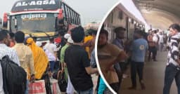 ঈদযাত্রা শুরু : ট্রেন-বাসে ঘরমুখো মানুষের উপচে পড়া ভিড়