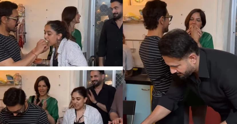 প্রাক্তন দুই স্ত্রী ও নতুন প্রেমিকা নিয়ে জন্মদিন পালন করলেন আমির খান