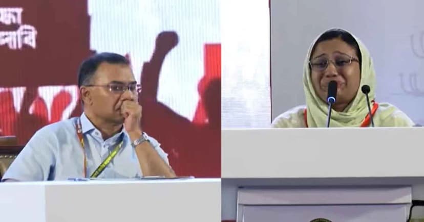 জুলাই শহীদের জননীর বক্তব্যে অশ্রুসিক্ত প্রধানমন্ত্রী