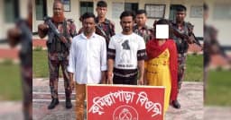 মহেশপুর সীমান্তে বিজিবির অভিযানে ৩ বাংলাদেশি আটক