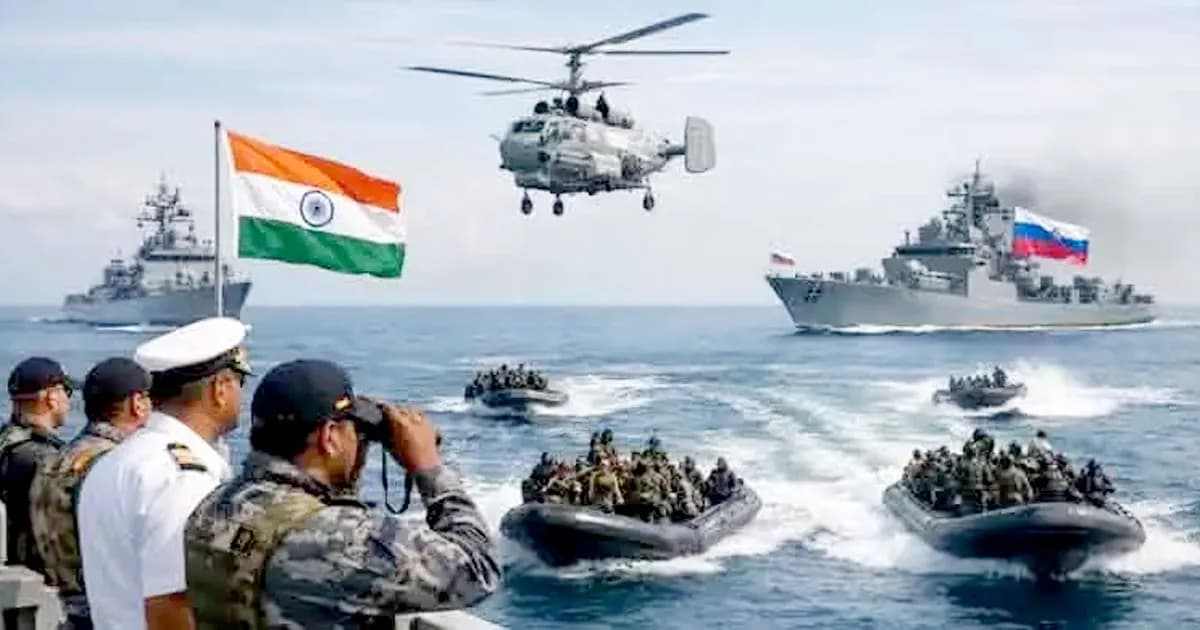 বঙ্গোপসাগরে যৌথ সামরিক মহড়া চালাবে ভারত–রাশিয়া