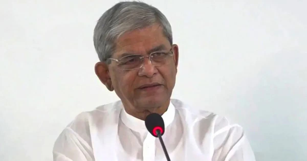 ফ্যাসিবাদমুক্ত পরিবেশে এবারের ঈদ অত্যন্ত আনন্দের : ফখরুল ইসলাম