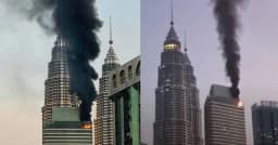 কুয়ালালামপুরে পেট্রোনাস টাওয়ারে ভয়াবহ আগুন