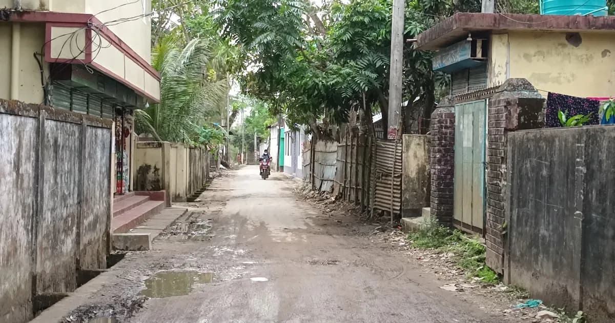 মৌলভীবাজারে নিতেশ্বর-গুমড়া সড়কের বেহাল দশা, দখলে সংকুচিত পথ