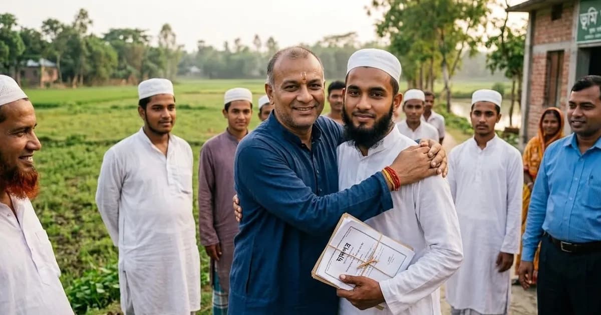 চাকরির ভেরিফিকেশনে বাধা, মুসলিম তরুণকে জমি দিলেন হিন্দু প্রতিবেশী
