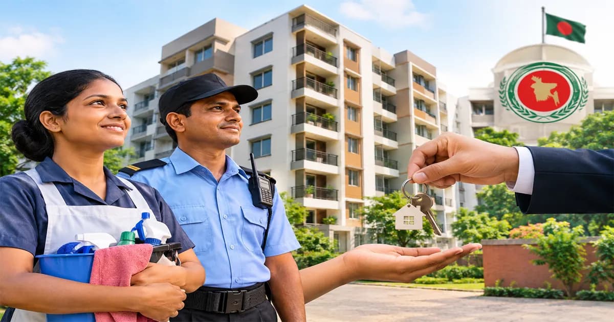 গৃহকর্মী-নিরাপত্তাকর্মীদের কম ভাড়ায় ফ্ল্যাট দেবে সরকার