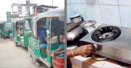 গ্যাস সংকটে চরম ভোগান্তি, ফিলিং স্টেশনে দীর্ঘ লাইন