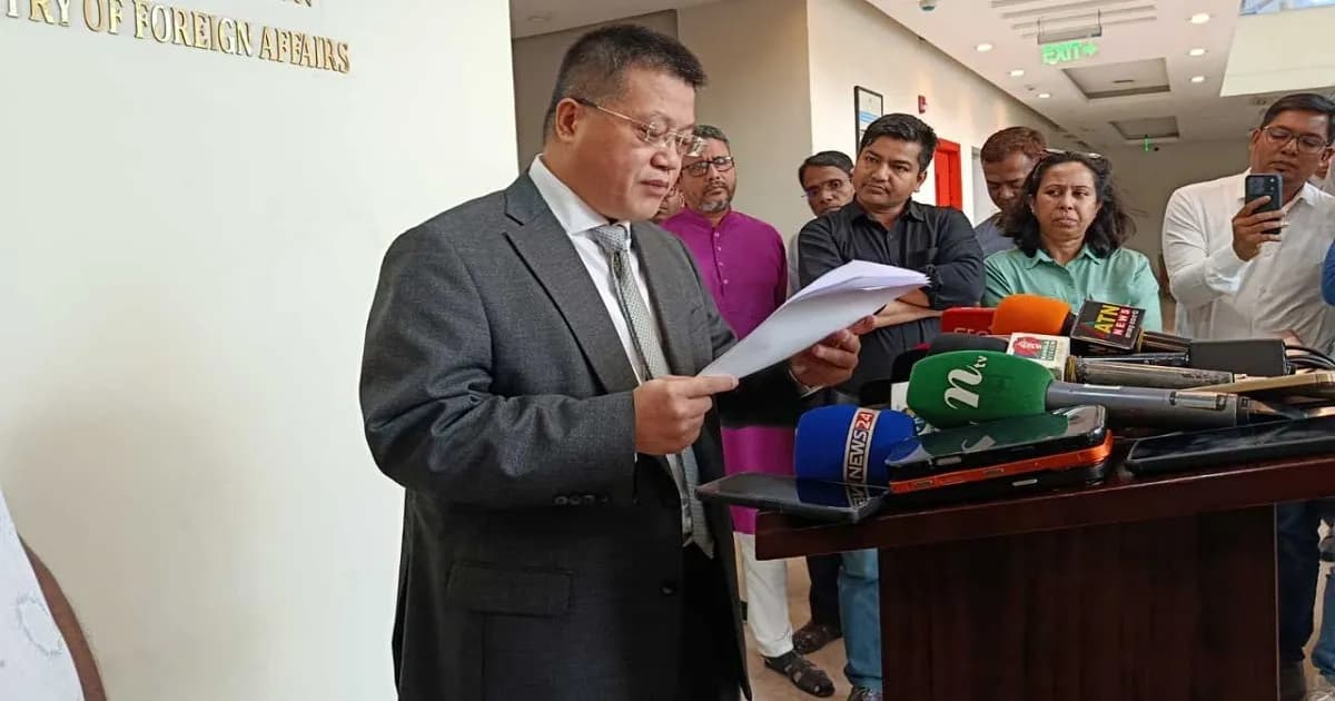 তৃতীয় পক্ষের চাপেও বদলাবে না চীন–বাংলাদেশ সম্পর্ক: রাষ্ট্রদূত ইয়াও ওয়েন