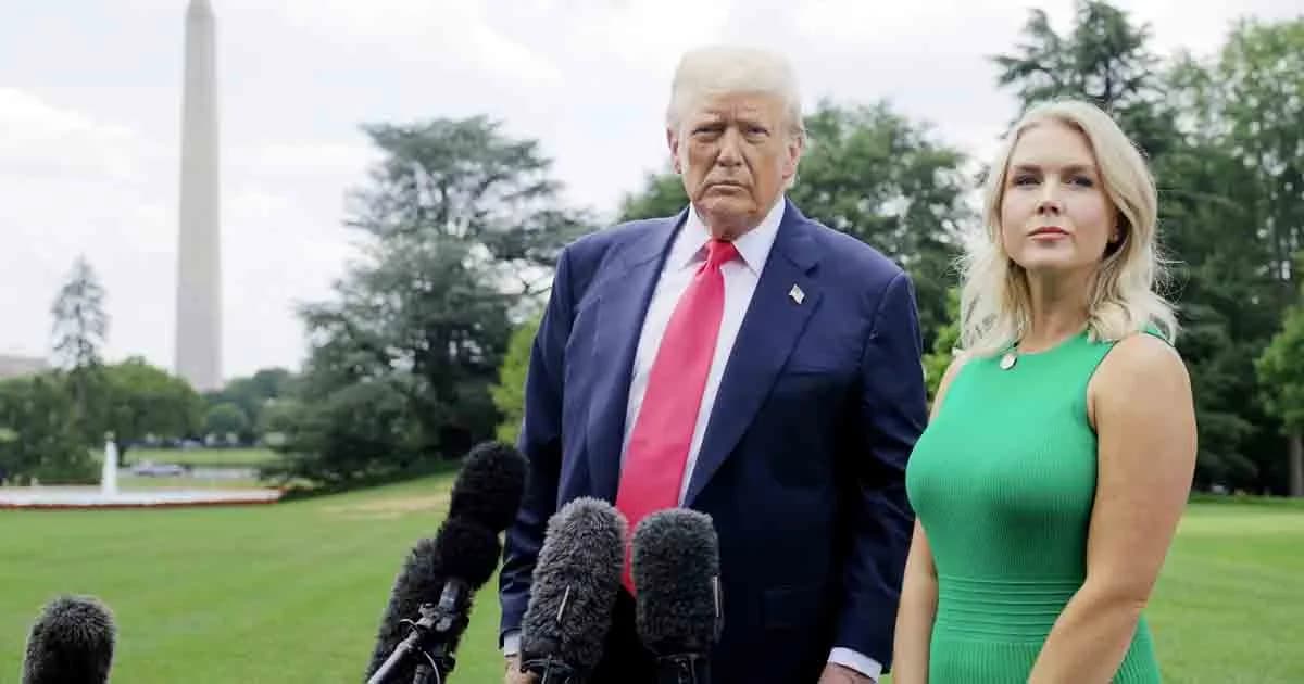 প্রেস সেক্রেটারি লেভিটের ঠোঁট যেন মেশিনগান: ডোনাল্ড ট্রাম্প