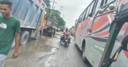 এমসি ও জৈনা বাজারে যানজটে নাকাল মানুষ, বাড়ছে দুর্ঘটনার শঙ্কা