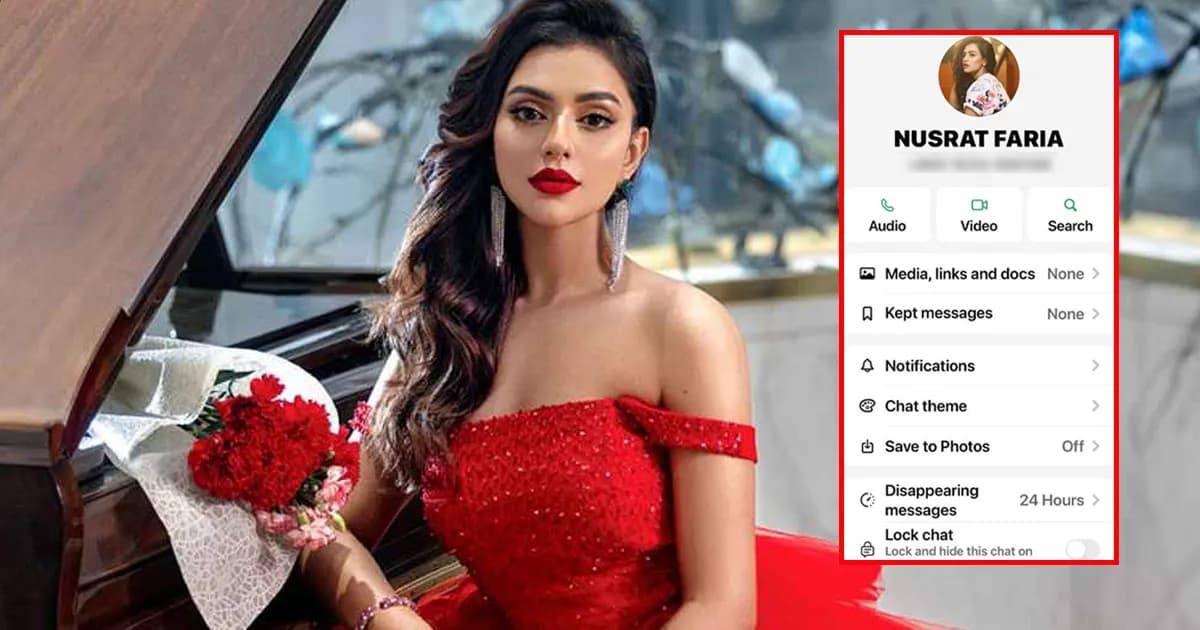 স্ক্রিনশট ফাঁস করে সতর্ক করলেন নুসরাত ফারিয়া