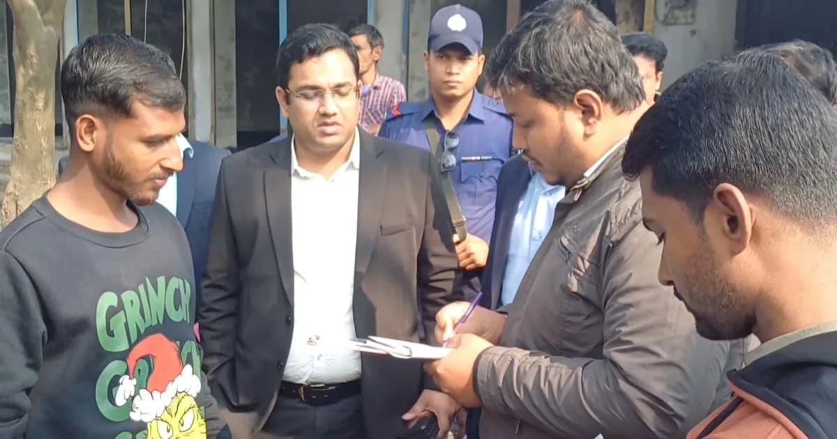 চুয়াডাঙ্গা ১ আসনে ধানের শীষের প্রচারকারীকে জরিমানা