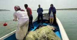 দোহারে পদ্মা নদীতে অবৈধ বাঁধ উচ্ছেদ, বিপুল জাল জব্দ