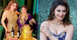 স্বর্ণের কেক কেটে মায়ের জন্মদিনে রাজকীয় আয়োজন উর্বশীর