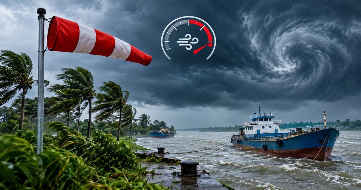 ৮ অঞ্চলে ৬০ কিমি বেগে ঝড়ের আশঙ্কা, নদীবন্দরে সতর্কতা