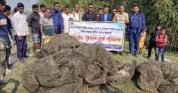 ডিমলায় নিষিদ্ধ চায়না দুয়ারি জাল উদ্ধার