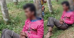 মোবাইল চুরির সন্দেহে যুবককে গাছে বেঁধে গণপিটুনি