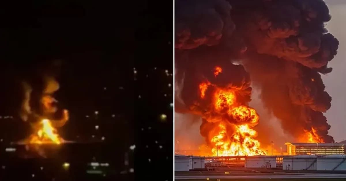 ইরানি ড্রোন হামলায় দুবাই বিমানবন্দরের কাছে আগুন, ফ্লাইট বন্ধ