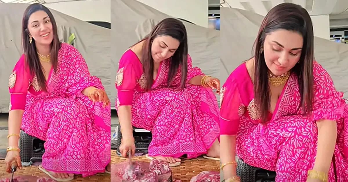 মাংস কাটায় ব্যস্ত অপু বিশ্বাস, ভিডিও ভাইরাল